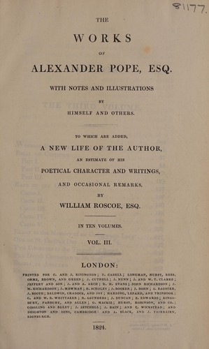 The works of Alexander Pope, esq. with notes and illustrations by himself and others [3/10]