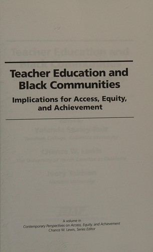 Teacher education and Black communities