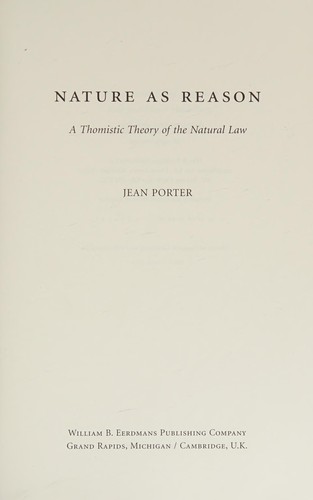 Nature as reason