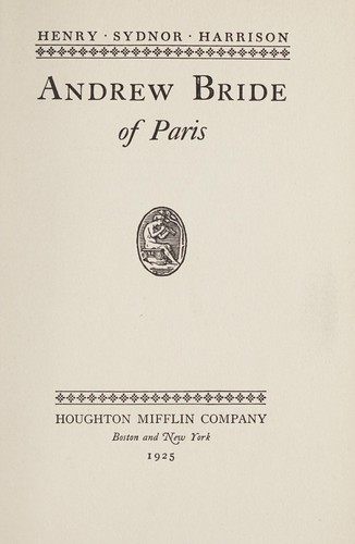 Andrew Bride of Paris