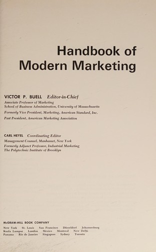 Handbook of modern marketing