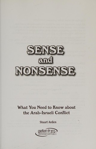 Sense and nonsense