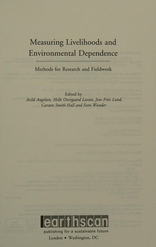 Measuring livelihoods and environmental dependence