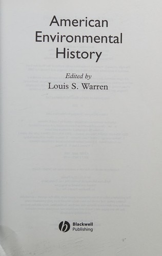 American environmental history