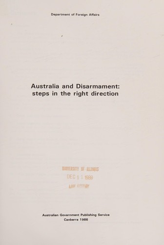 Australia and disarmament