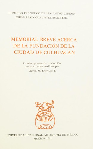 Memorial breve acerca de la fundación de la ciudad de Culhuacan