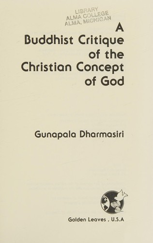 A Buddhist critique of the Christian concept of God