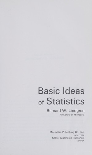 Basic ideas of statistics
