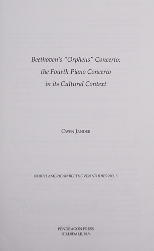Beethoven's "Orpheus" concerto