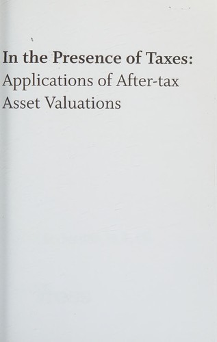 In the presence of taxes