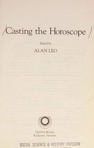 Casting the horoscope