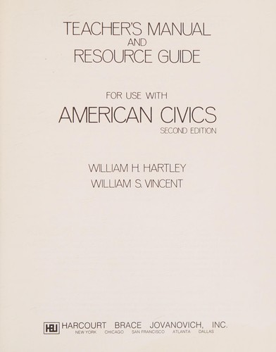 Teacher's manual and resource guide for use with American civics