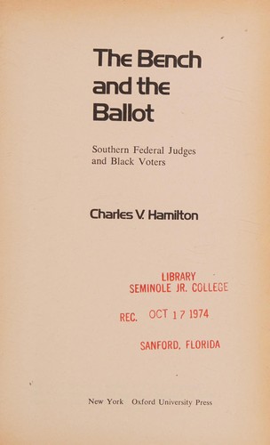 The bench and the ballot