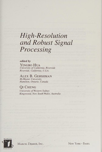 High-resolution and robust signal processing