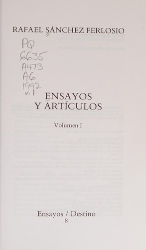 Ensayos y artículos