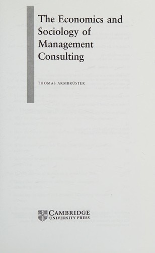 ECONOMICS AND SOCIOLOGY OF MANAGEMENT CONSULTING