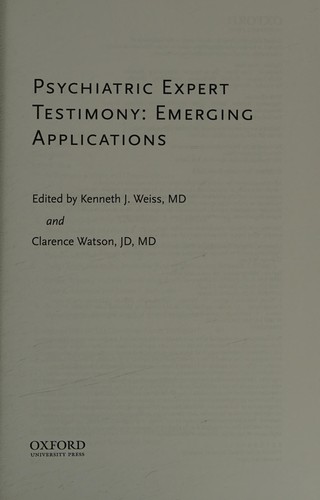 Psychiatric Expert Testimony