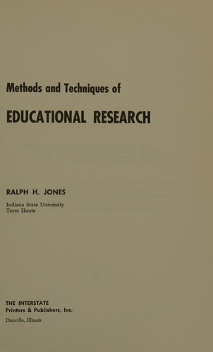 Methods and techniques of educational research
