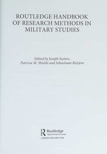 Routledge Handbook of Research Methods in Military Studies