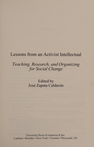 Lessons from an Activist Intellectual