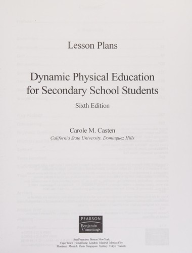 Lesson Plans for DPE Secondary School Students