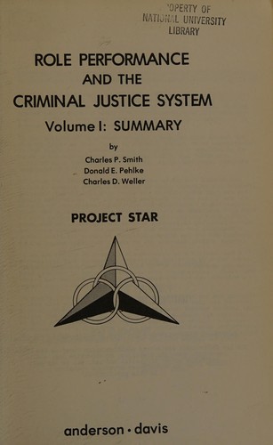 Role performance and the criminal justice system