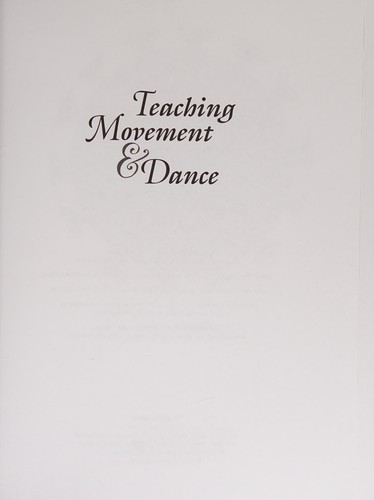 Teaching movement & dance