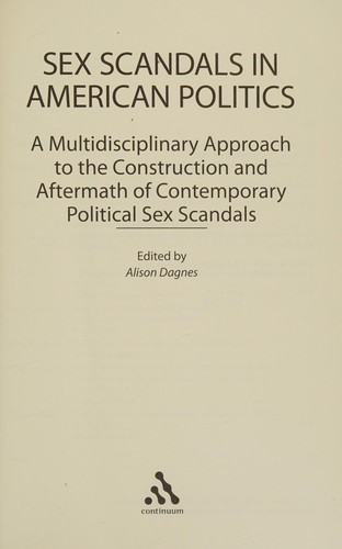 Sex scandals in American politics