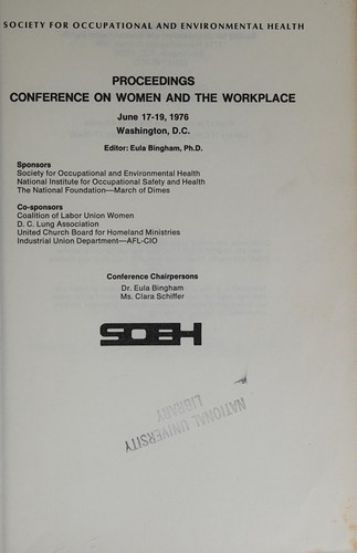 Conference on Women and the Workplace, June 17-19, 1976, Washington, D.C