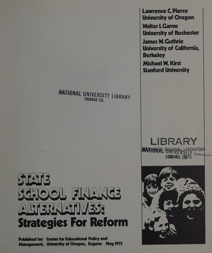 State school finance alternatives