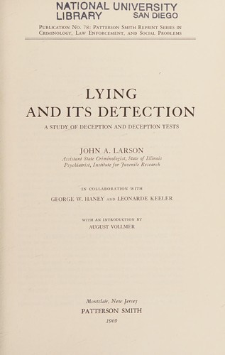 Lying and its detection