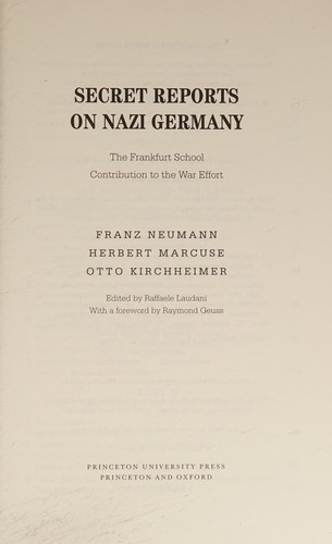 Secret Reports on Nazi Germany