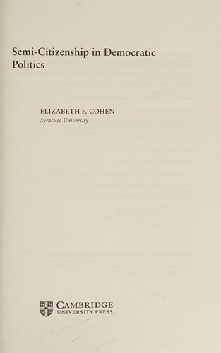 Citizenship and semi-citizenship in democracies