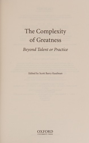 Complexity of Greatness