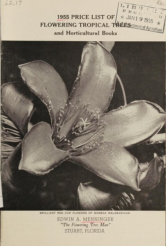 1955 price list of flowering tropical trees and horticultural books