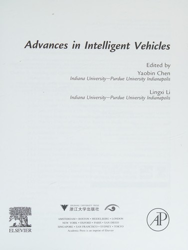 Advances in Intelligent Vehicles