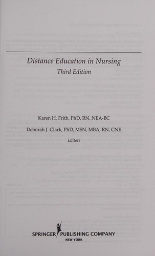 Distance Education in Nursing, 3rd Edition