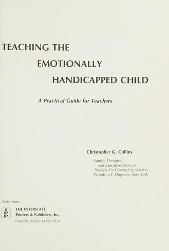 Teaching the emotionally handicapped child