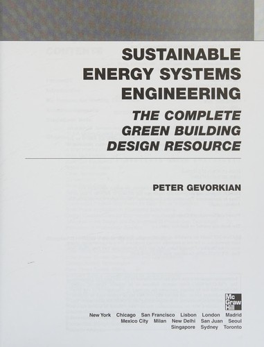 Sustainable energy systems engineering