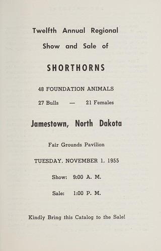 Twelfth annual regional show and sale of shorthorns