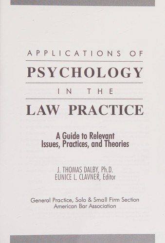 Applications of psychology in the law practice