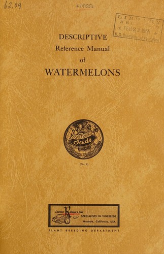 Descriptive reference manual of watermelons