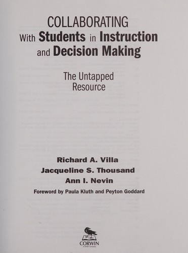 Collaborating with students in instruction and decision making