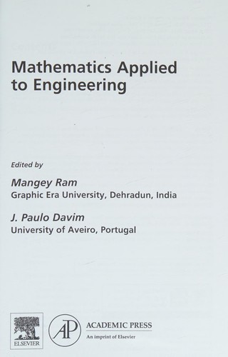Mathematics Applied to Engineering
