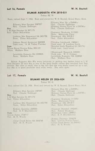 The Bilmar sale of richly bred Scotch shorthorn cattle