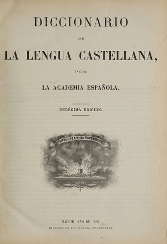 Diccionario de la lengua castellana
