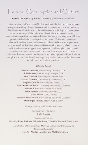 Histories of leisure