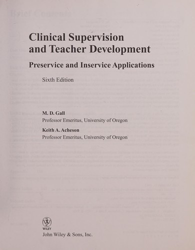 Clinical Supervision and Teacher Development