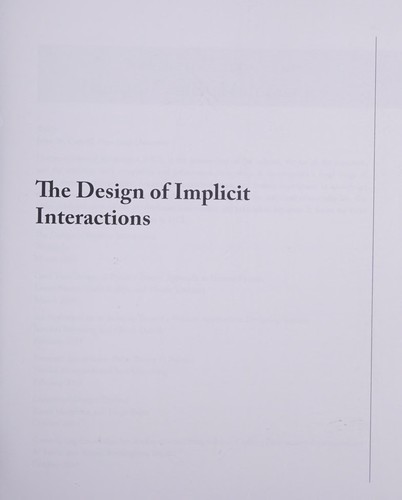 Design of Implicit Interactions