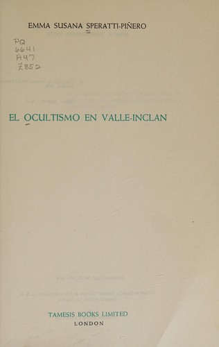 El ocultismo en Valle-Inclán
